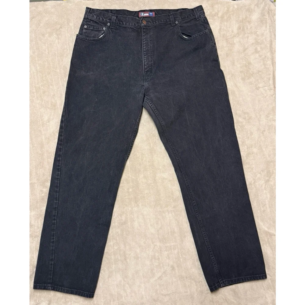 Men's Arizona Jean Co. Black Loose Fit Straight Jeans 36x30